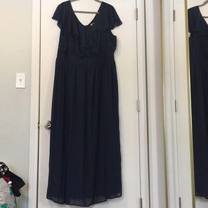 Yellow Star Maxi Dress - 2X